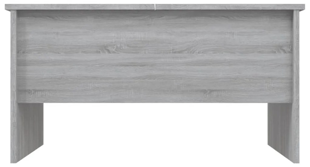 Mesa de centro80x50x42,5cm derivados de madeira cinzento sonoma