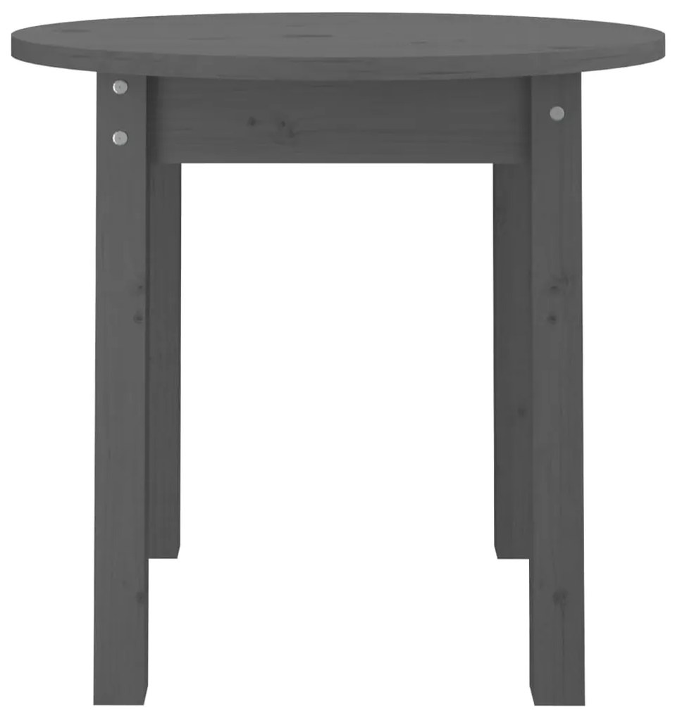 Mesa de centro Ø 45x40 cm madeira de pinho maciça cinzento