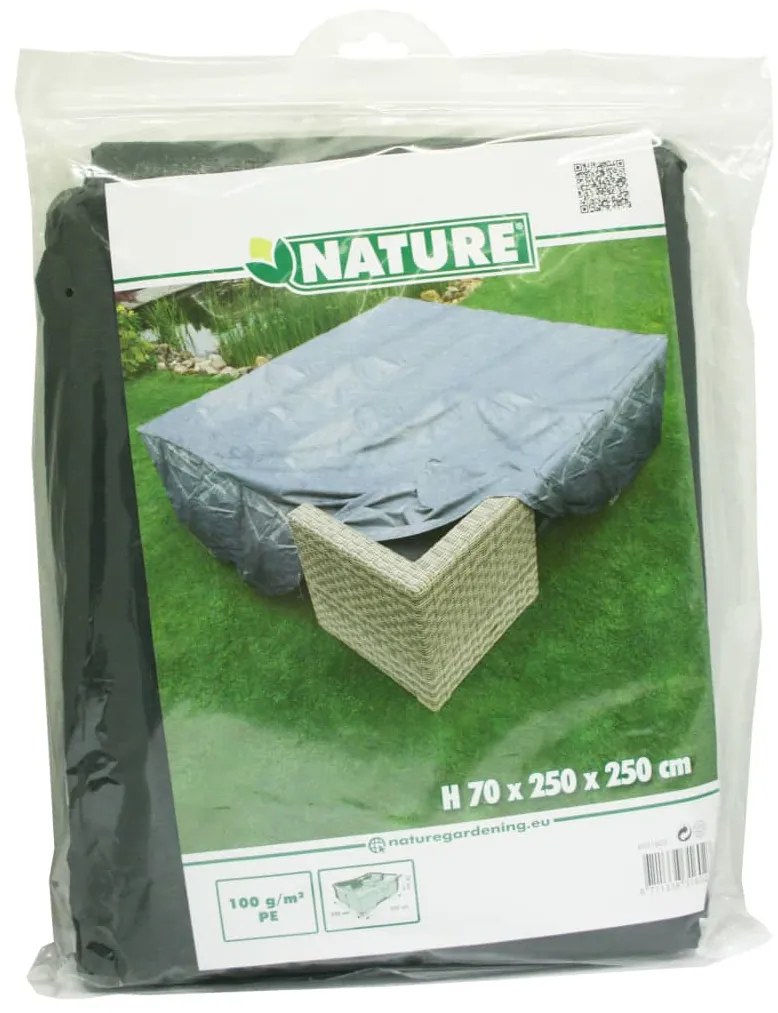 Capa p/ mobiliário de jardim mesa/cadeiras baixas 250x250x70 cm