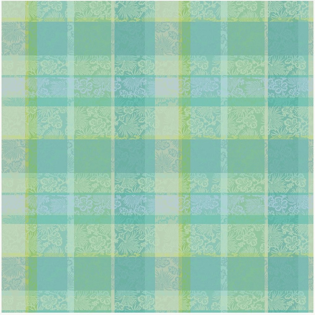 Toalha de mesa em tecido jacquard de algodão Mille Venusta Aqua