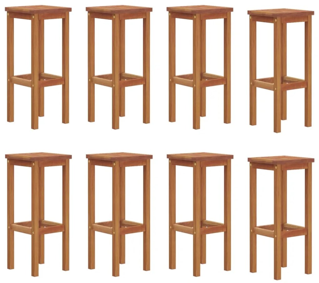 9 pcs conjunto de bar para jardim madeira de acácia maciça
