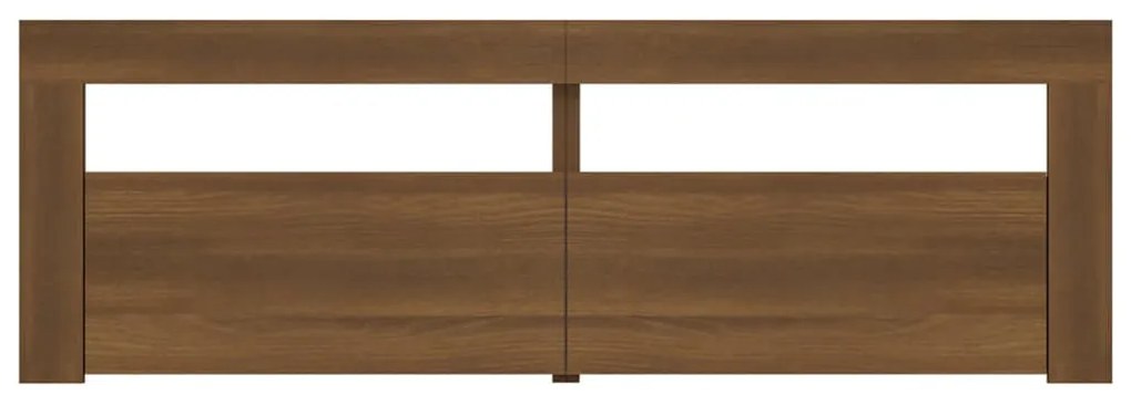 Móvel de TV com luzes LED 120x35x40 cm cor carvalho castanho