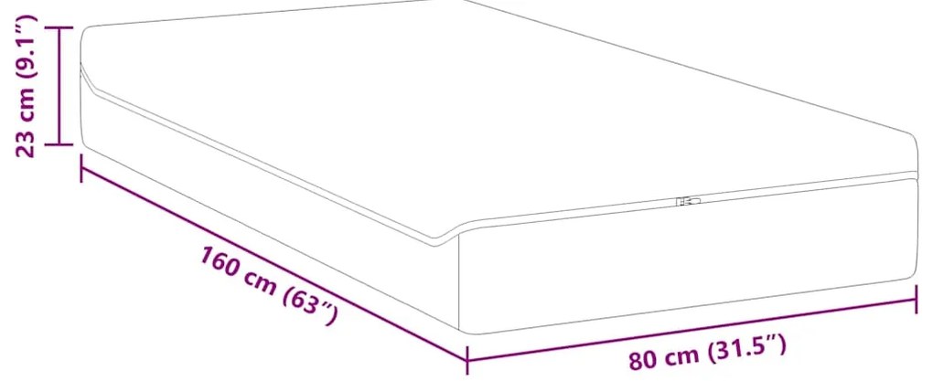 Colchões Branco, Cinza 80 x 160 cm
