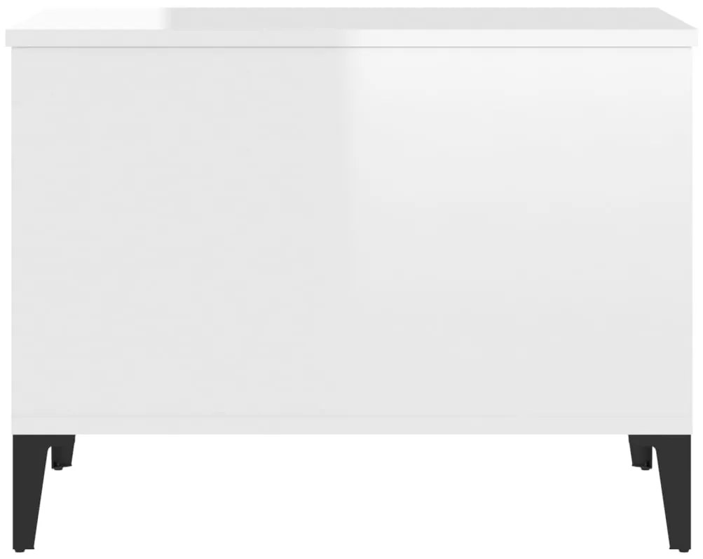 Mesa centro 60x44,5x45 cm derivados de madeira branco brilhante