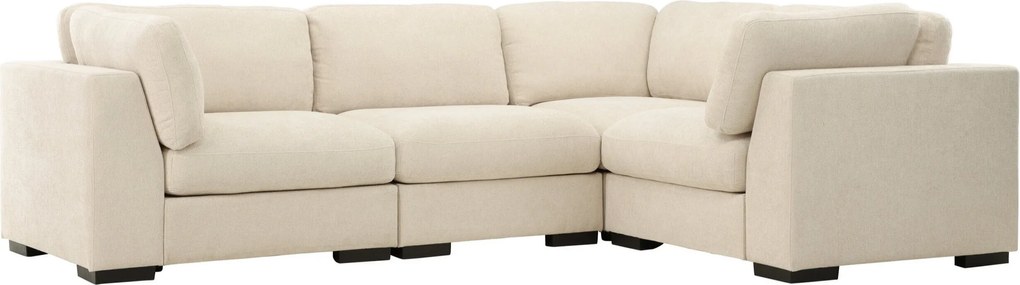 Sofá de canto modular Revfere 103, Bege, 298x211x86cm, 33.74 kg, Pernas: Plástico