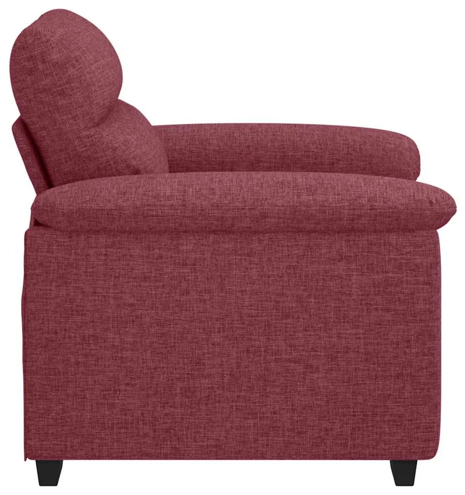 Poltrona 60 cm tecido vermelho tinto