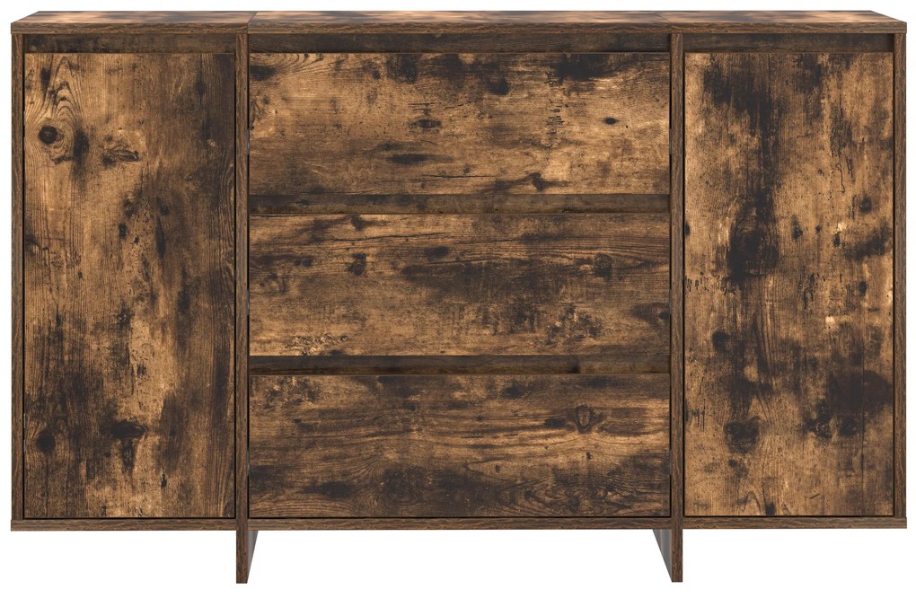 Sideboard Carvalho Fumado 120x41x75 cm Madeira Reforçada