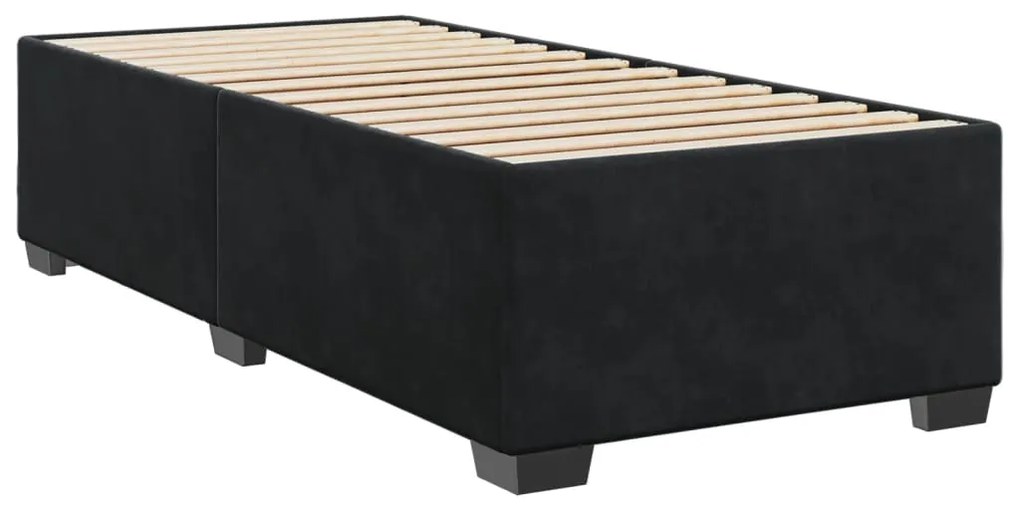 Estrutura de cama 80x200 cm veludo preto