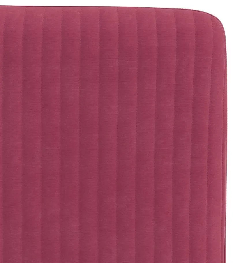 Cadeiras de jantar 6 pcs veludo vermelho tinto