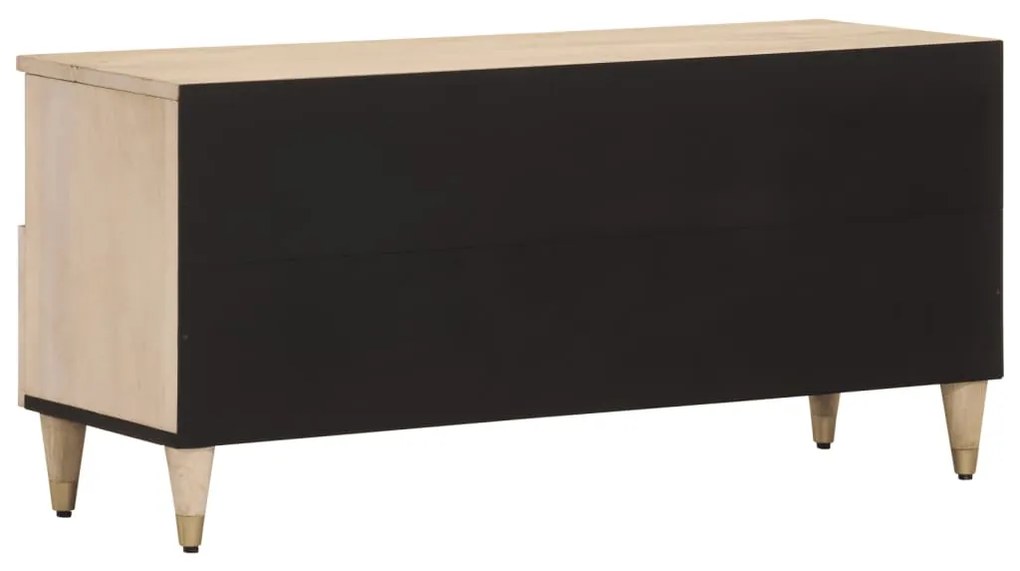 Móvel de TV 100x33x46 cm madeira de mangueira maciça