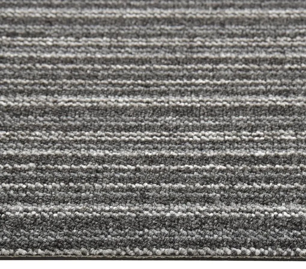 Ladrilhos carpete p/ pisos 20 pcs 5 m² 50x50cm riscas antracite