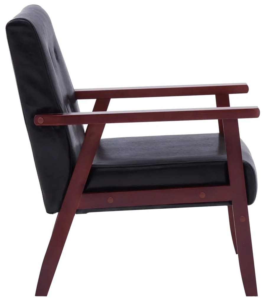 Poltrona Doc em Couro Artificial - Design Vintage