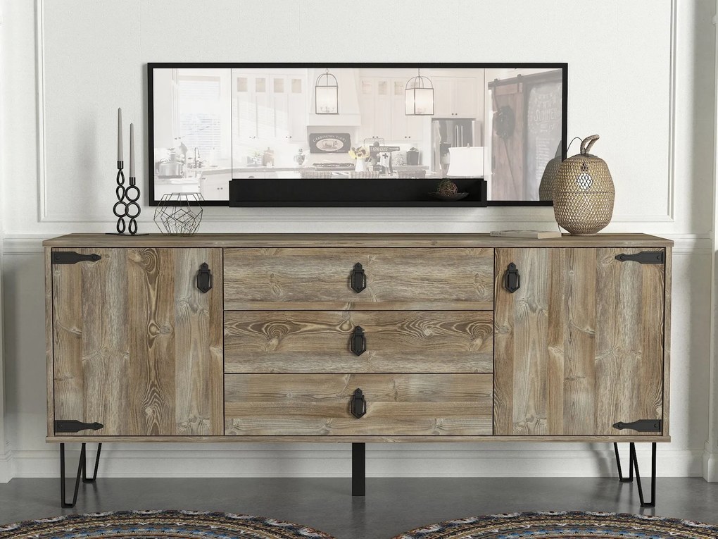 Aparador Costa Caraíba com Espelho – 180 x 78 x 45 cm | Elegância e Fu
