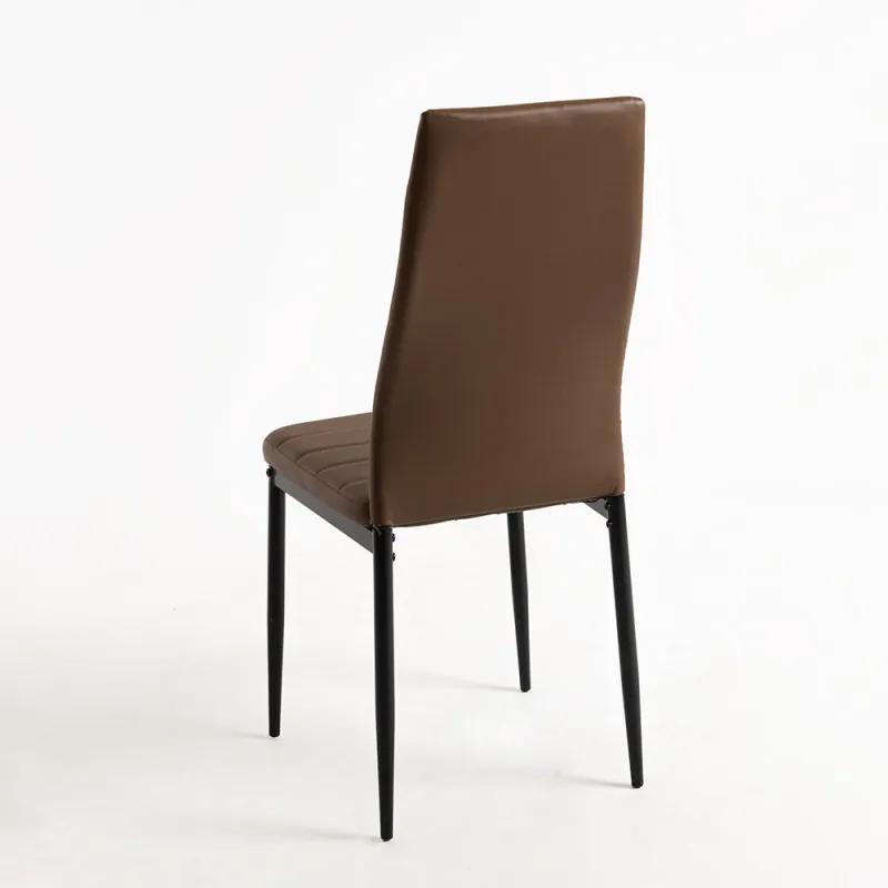 Pack 4 Cadeiras Lauter Couro Sintético - Marrom