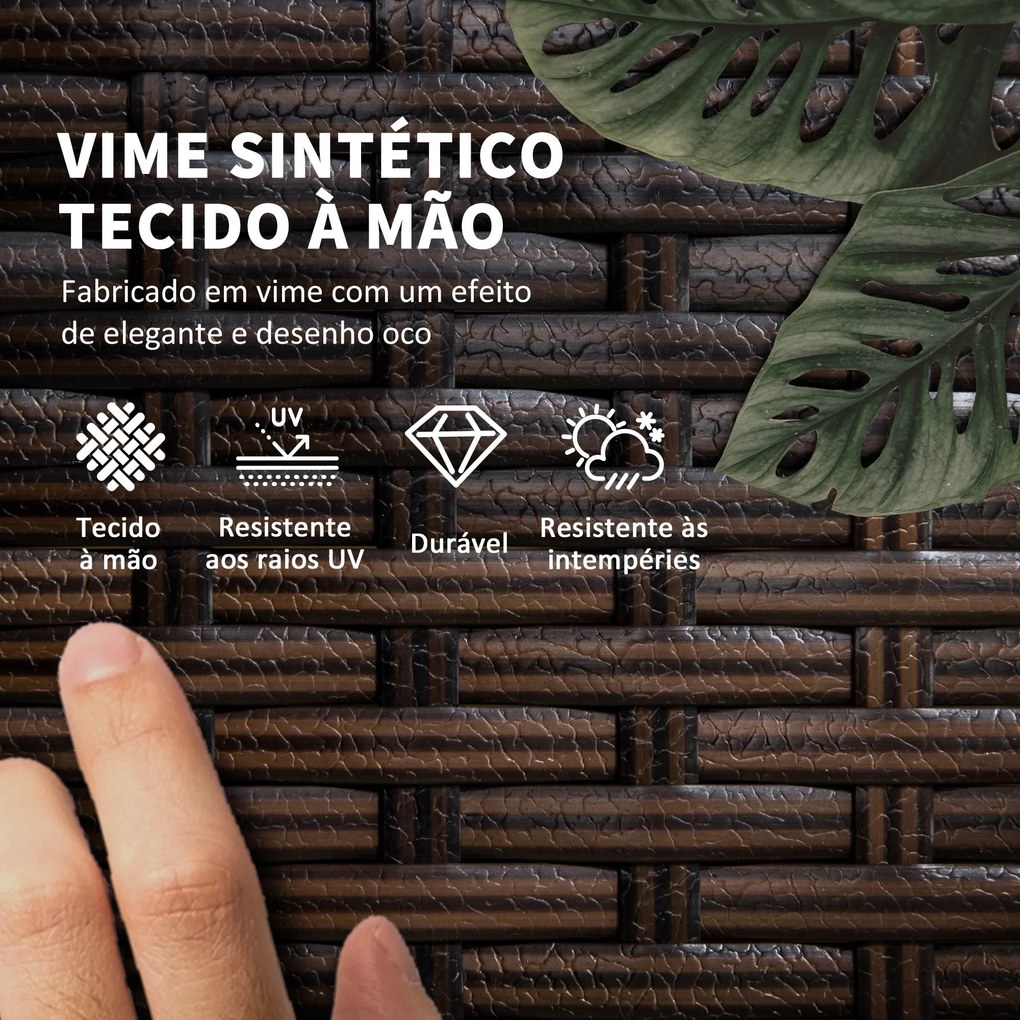 Conjunto de 2 Espreguiçadeiras de Jardim Espreguiçadeiras de Vime Sint