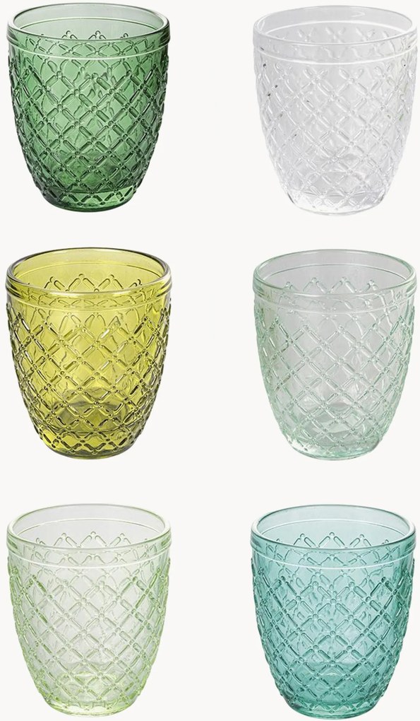 Copos Greenery Castle, conjunto de 6
