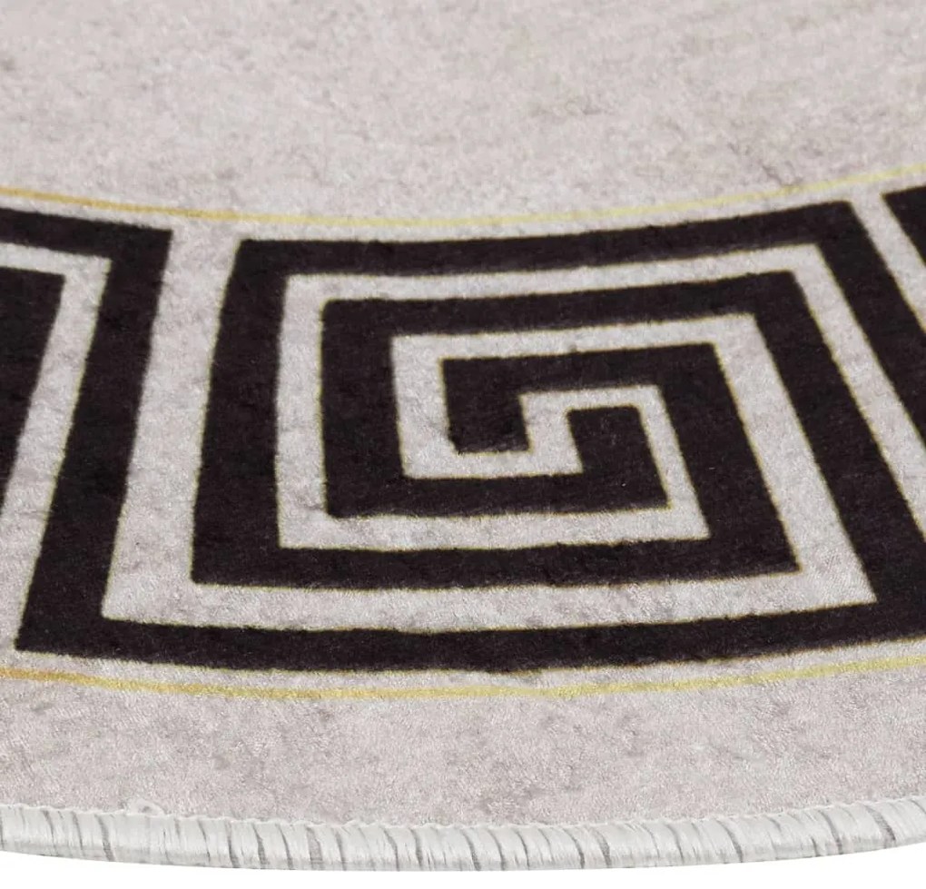 Tapete lavável antiderrapante φ120 cm bege-claro