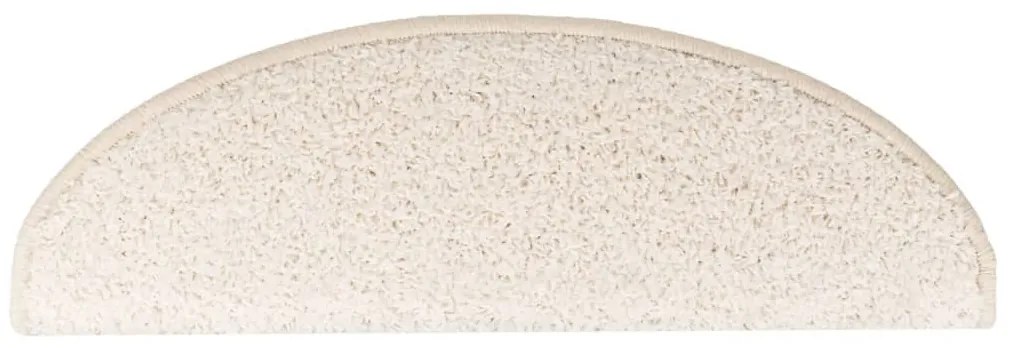 Tapetes de escadas 10 pcs 65x21x4 cm branco
