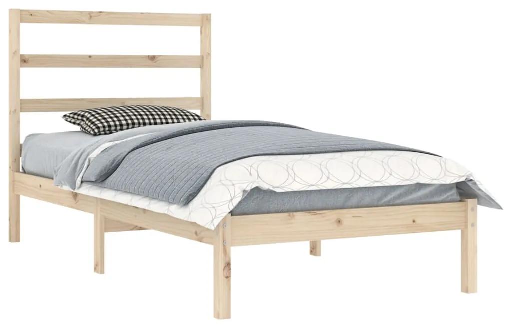 Estrutura de cama 90 x 200 cm madeira de pinho maciça