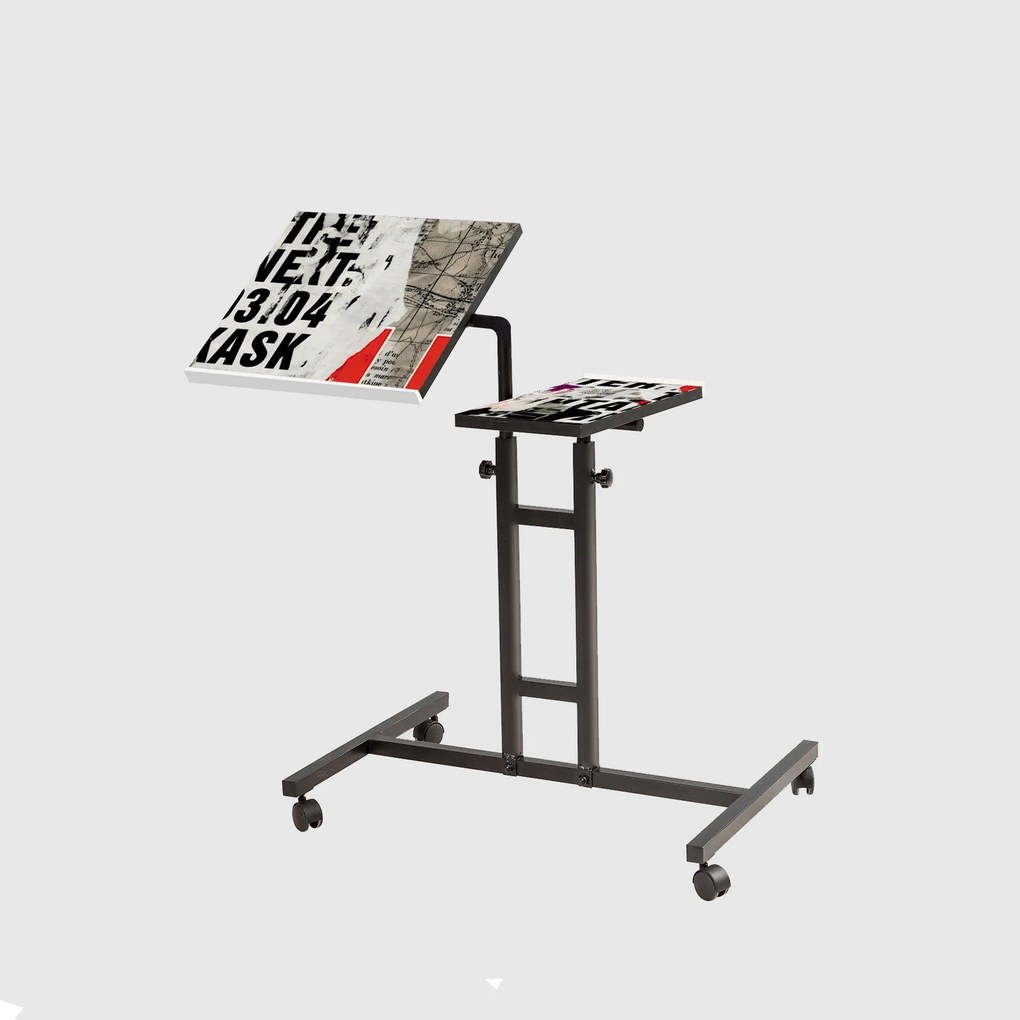 **** Secretária Elevatória para Laptop Glen – Branco/Preto – 67x87x45,