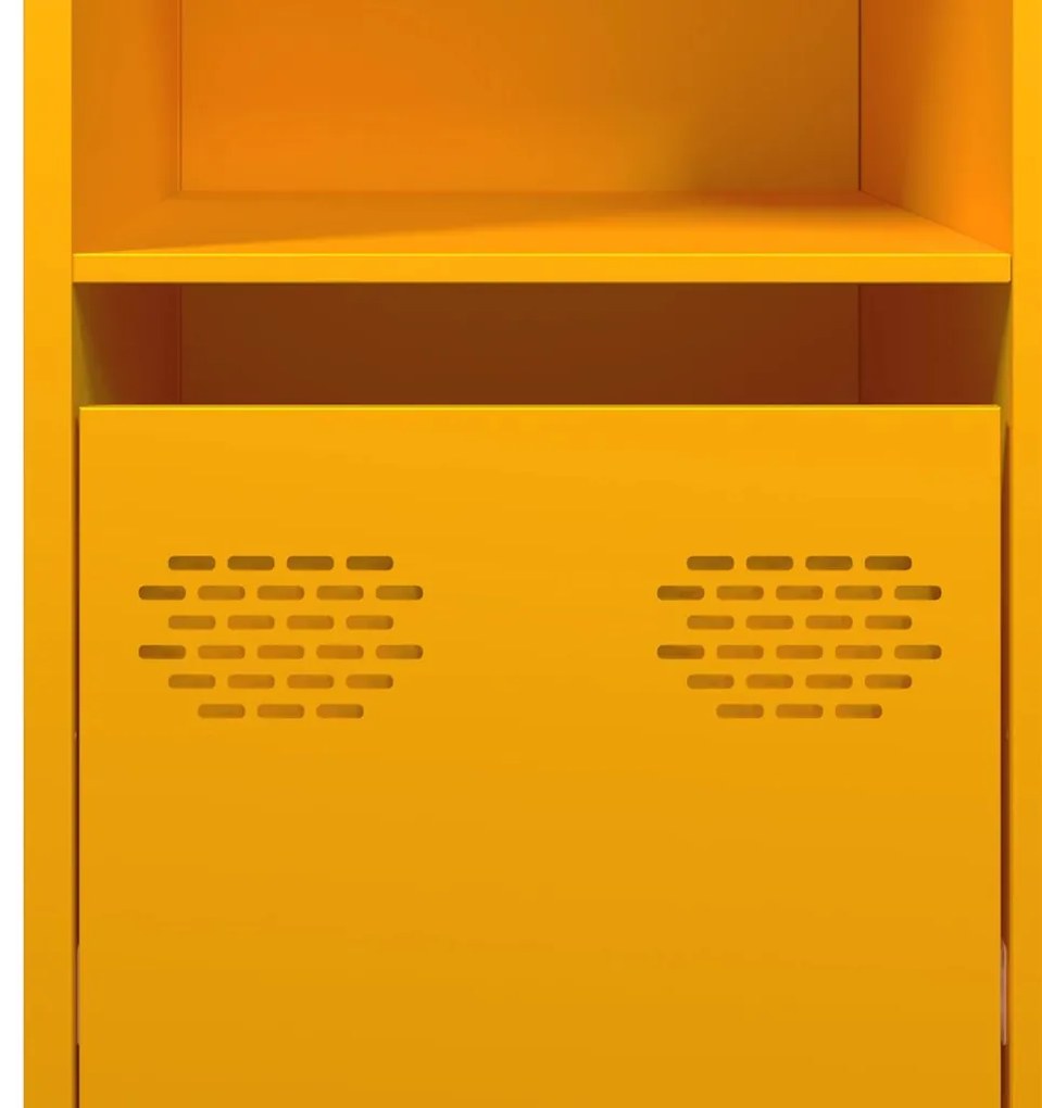 Aparador 135x39x73,5 cm aço laminado a frio amarelo mostarda