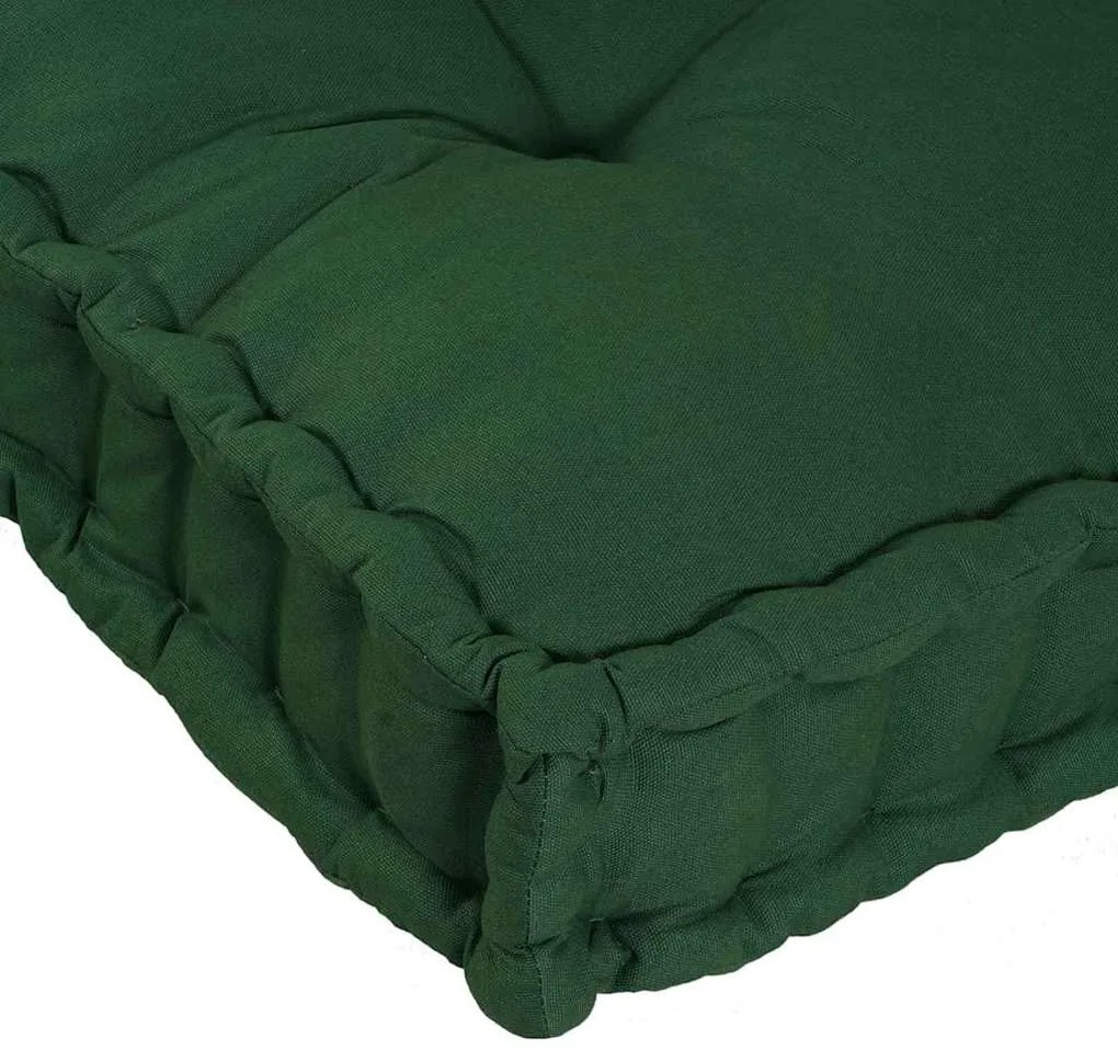 Almofada de Sofá Pallet 2 pcs Verde Standard Poliéster &amp; Espuma