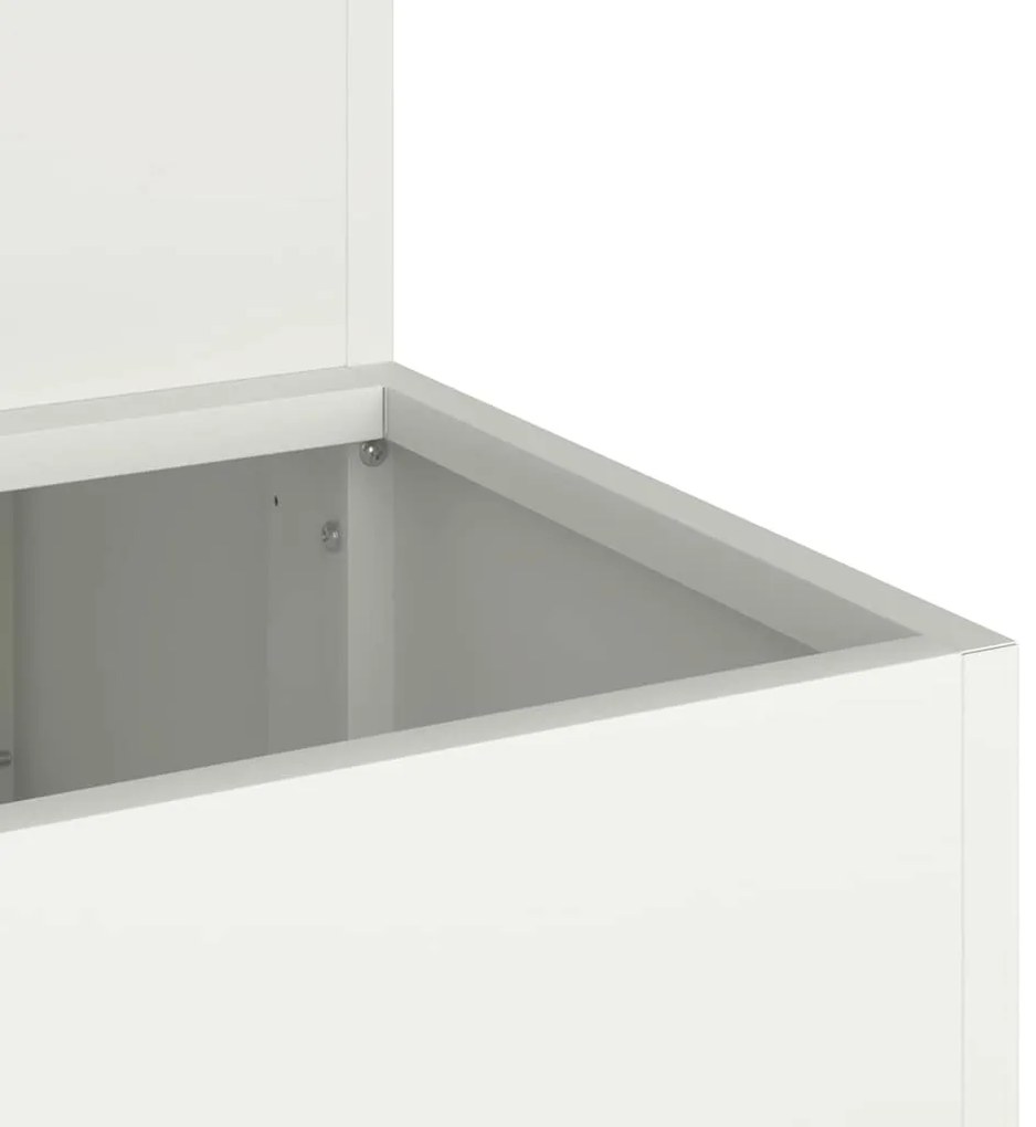 Jardineira 2 Níveis 100x60x45 cm Aço Branco