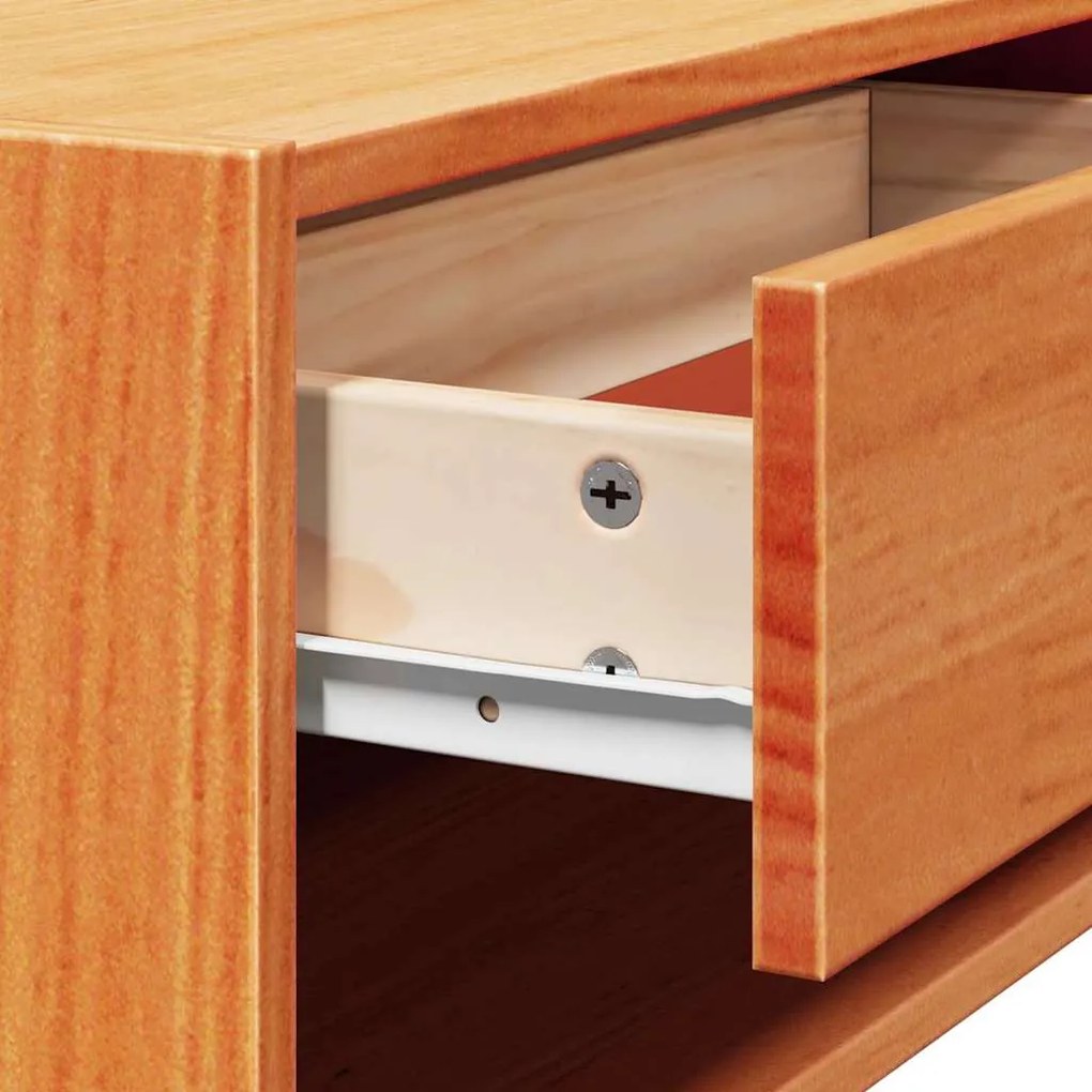 Mesa de Cabeceira Montada na Parede 2 pcs Castanho-mel