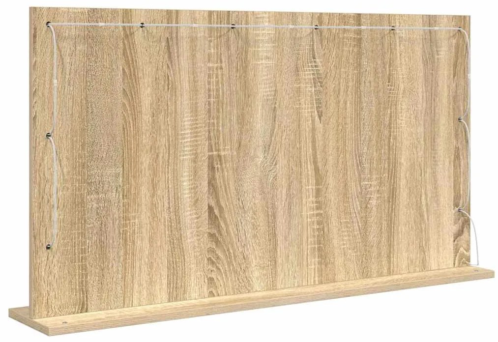 Espelho de Toucador Carvalho Sonoma MDF, Vidro 100 x 55 x 18 cm