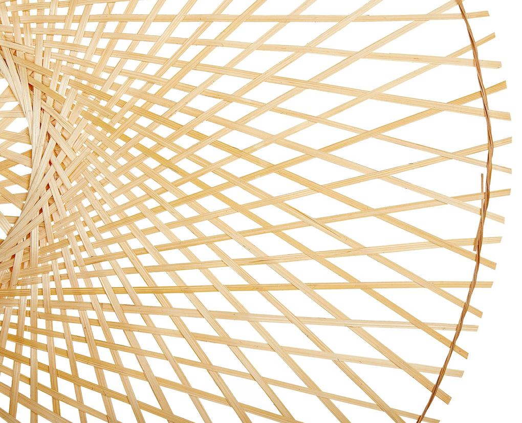 Candeeiro de teto em bambu castanho claro 60 cm FLOYD Beliani