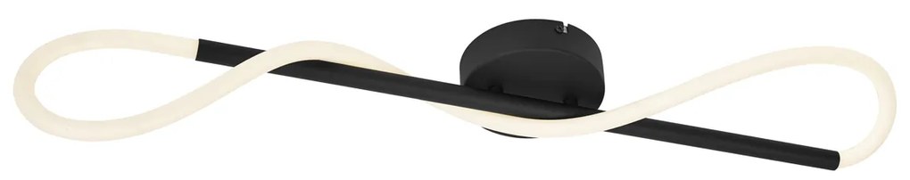 Plafon Moderno Preto Incl. LED Regulável em 3 Níveis - Keri Moderno