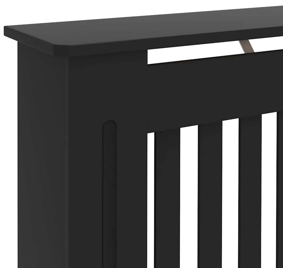 Cobertura de radiador 112x19x81,5 cm MDF preto