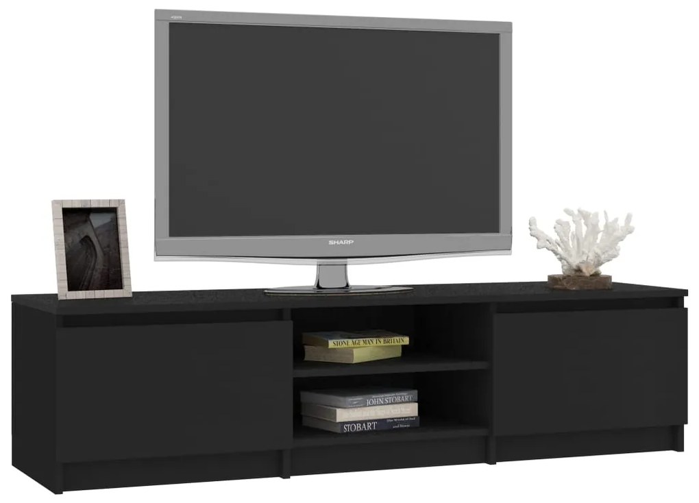 Móvel de TV Infinity de 140cm - Preto - Design Moderno