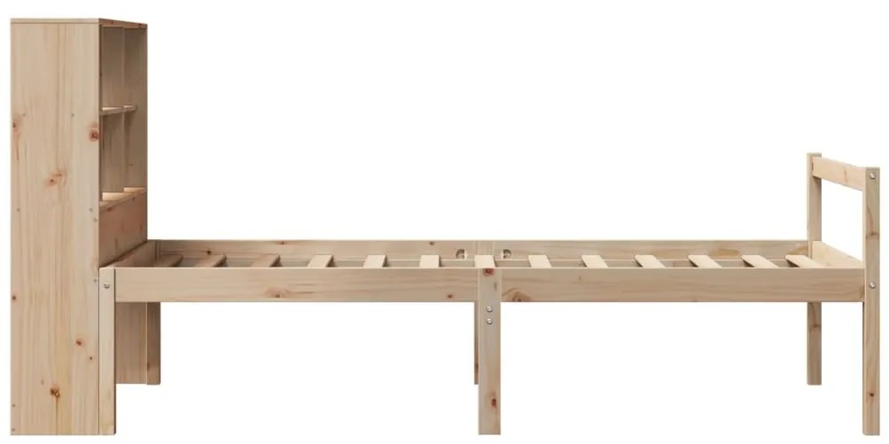 Cama com estante sem colchão 100x200 cm pinho maciço