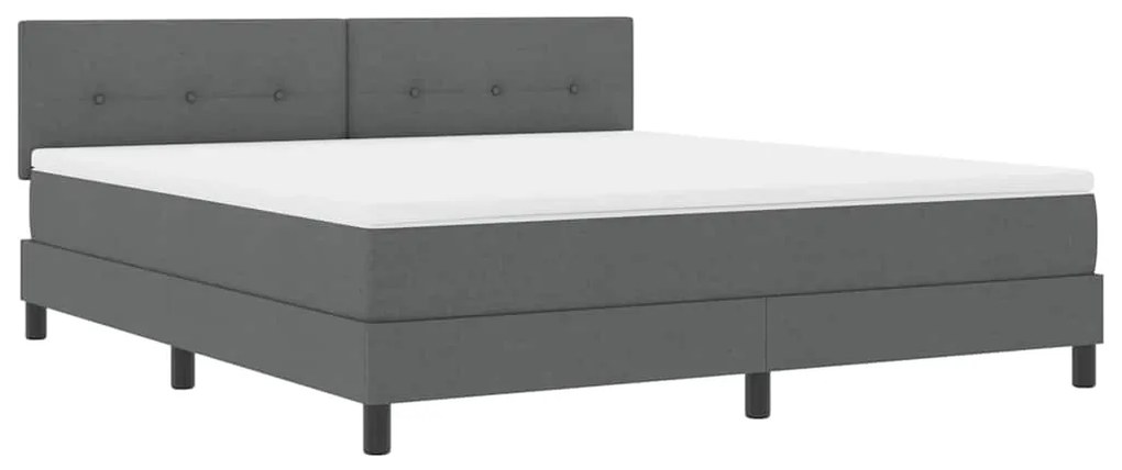 Cama Box com Colchão Cinza Escuro 180x200 cm Tecido
