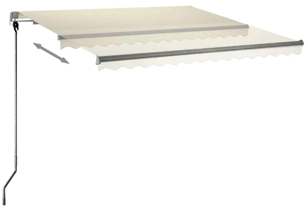 Toldo automático com LED e sensor de vento 300x250 cm creme