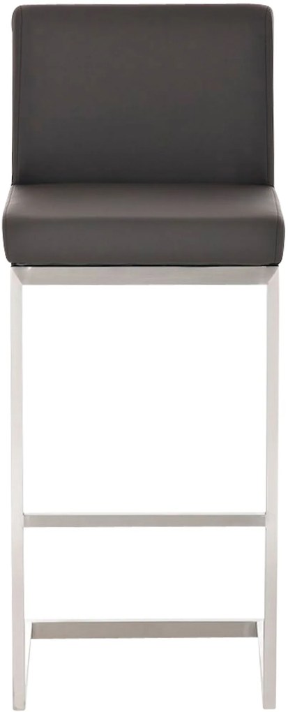 Banco de bar Paros em couro sintético 42 x 104 x 48 cm Castanho