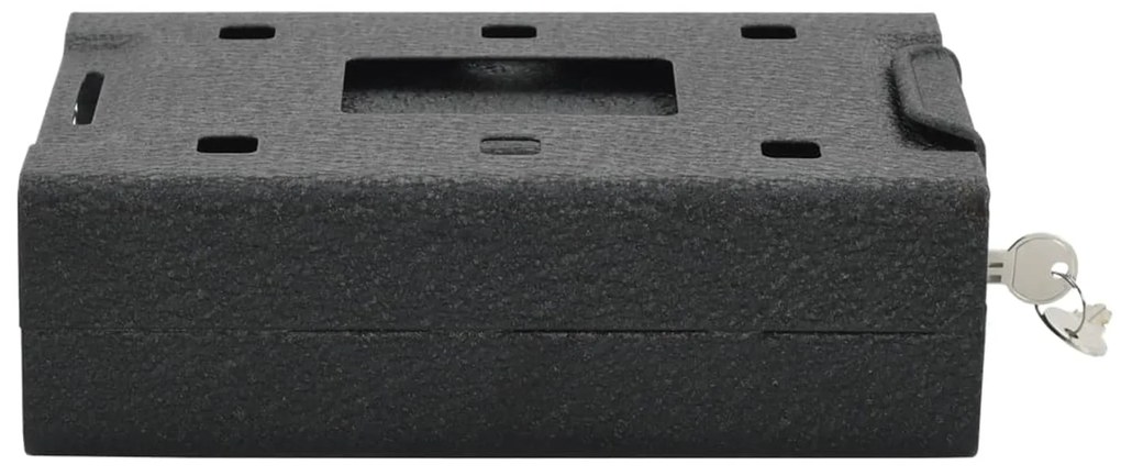 Cofre de Segurança Preto Metal Pequeno Fechaduras