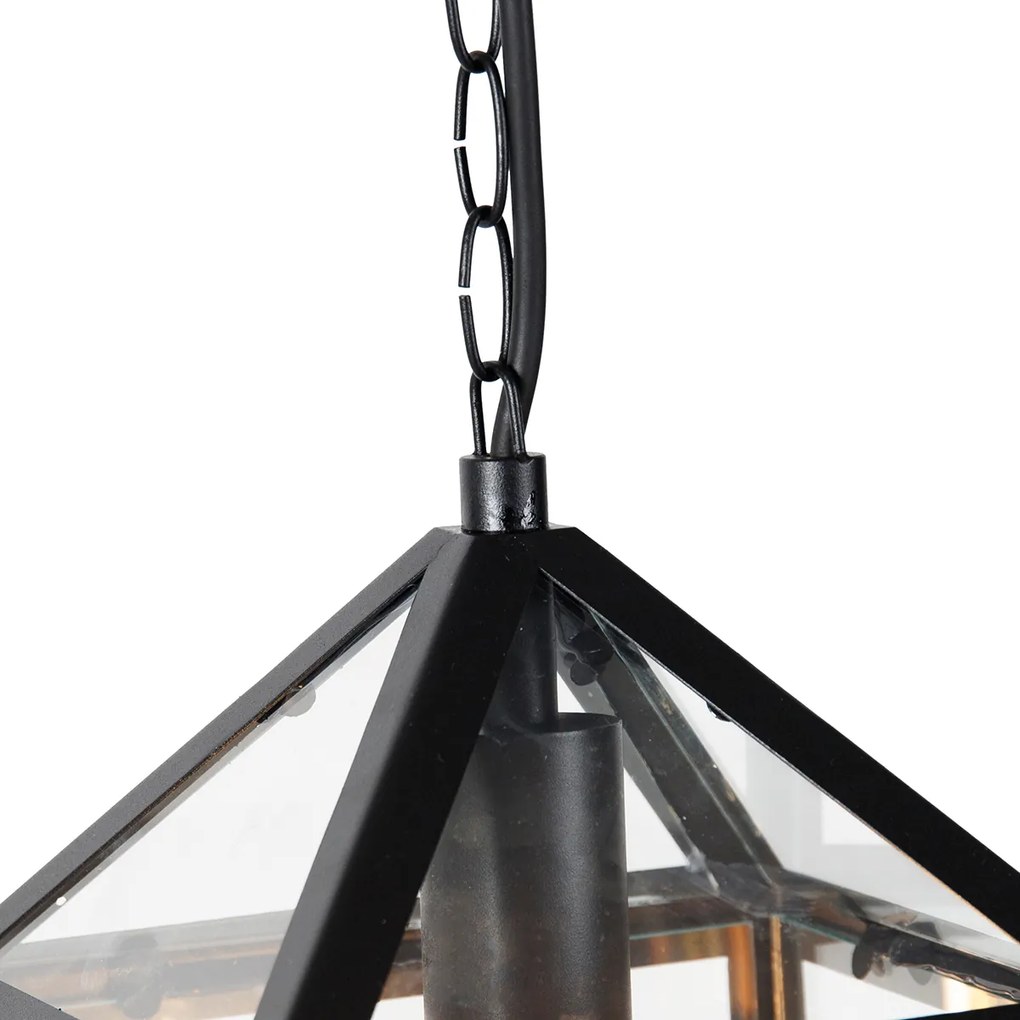 LED Candeeiro de suspensão exterior inteligente preto IP23 com Wi-Fi G95 - Amsterdam Rústico ,Moderno