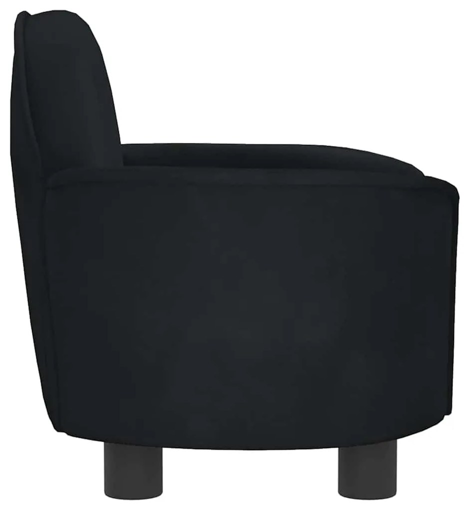 Cama para cães 66x40x45 cm veludo preto