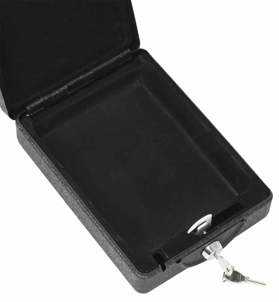 Cofre de Segurança Preto Metal Pequeno Fechaduras