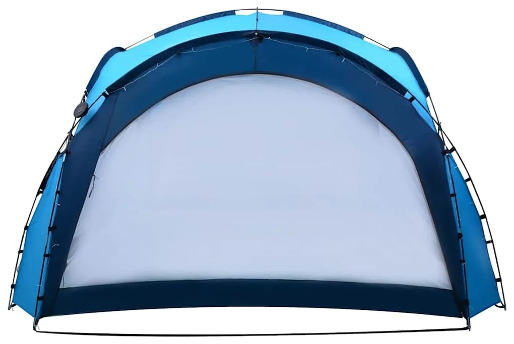 Tenda festas com LEDs e 4 paredes laterais 3,6x3,6x2,3 m azul