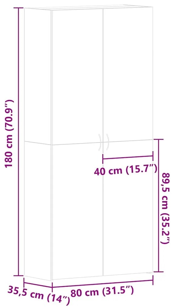 Cabideiro Madeira Velha 80x35,5x180 cm Madeira Engenharia
