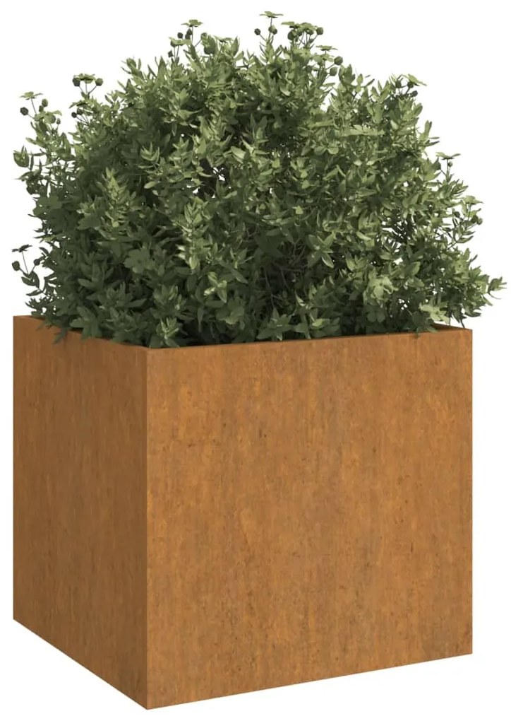 Vaso/floreira 49x47x46 cm aço corten