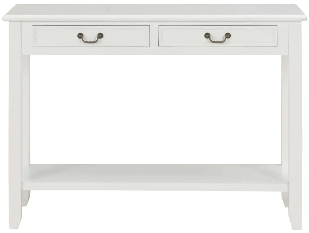 Mesa consola 110x35x80 cm madeira branco