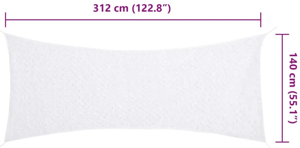 Rede de camuflagem com saco de arrumação 312x140 cm branco