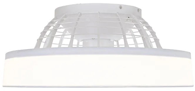 Ventilador de teto branco com LED com controle remoto - Emily Moderno