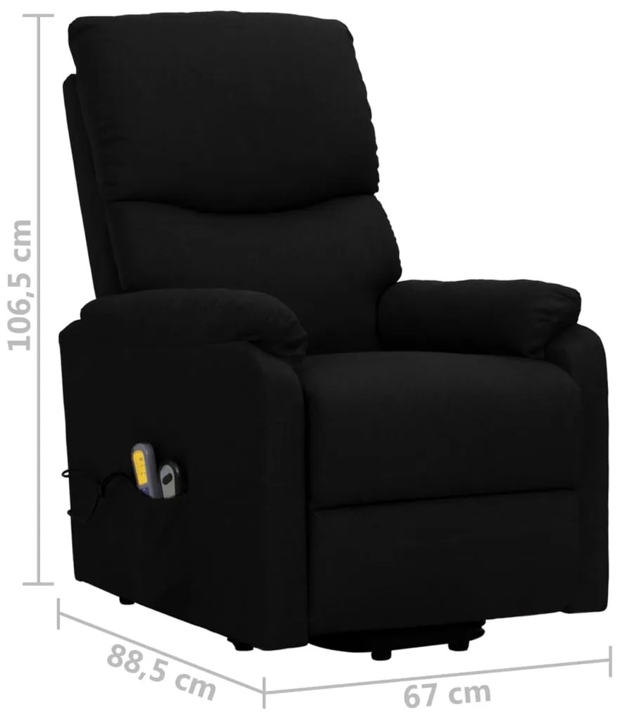Poltrona de massagens elevatória tecido preto