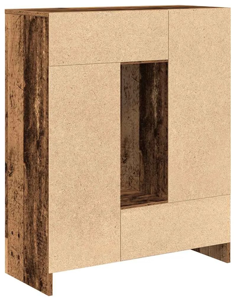 Aparador c/ gavetas e portas 73x31x90 cm madeira velha