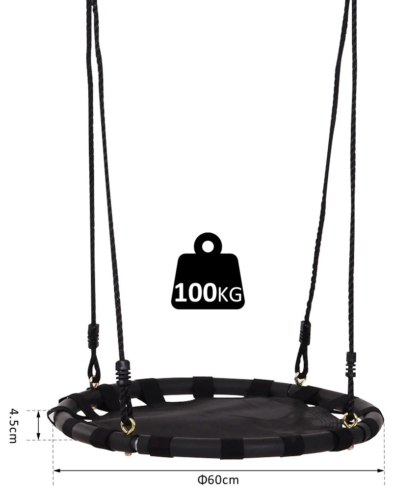 baloiço do  para crianças balanço do ninho da criança forma redonda do balanço da árvore carga 100kg Assento confortável Tecido Oxford Jardim ao ar livre